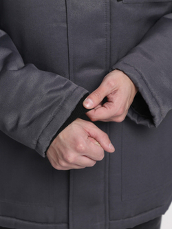 Куртка зимняя для бригадира NEW (тк.Смесовая,210), т.серый/красный