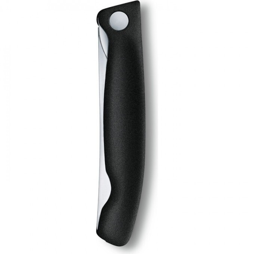 Нож столовый, лезвие 11 см, серрейторная заточка, черный, Victorinox