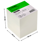 Блок для записей СТАММ "Стандарт" белый 8х8х8 см