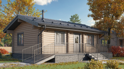 Проект Дома 51 кв. м из бруса Д-39