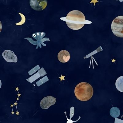 Космический на синем