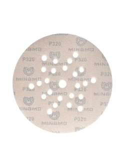 225мм P320 10шт. Шлифовальный абразивный круг для шлифовки под липучку Minamo Golden Warrior