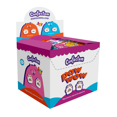 Маршмеллоу «Confectum Paw Wow» со вкусом карамели, 30 гр х 60 шт