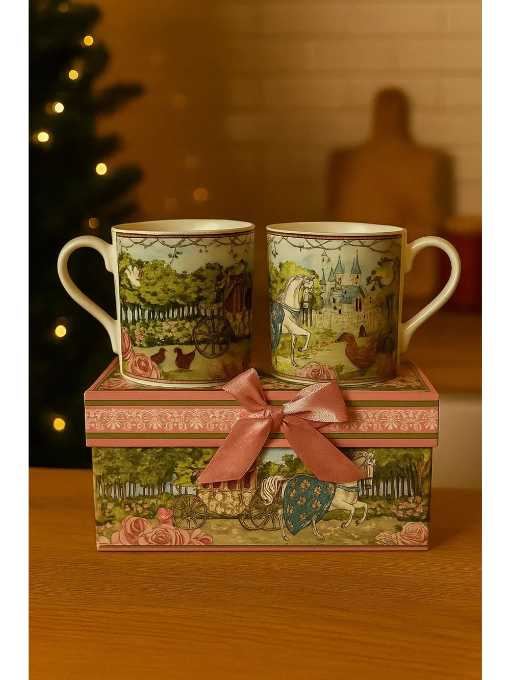 Новогодние кружки с изображением лошади