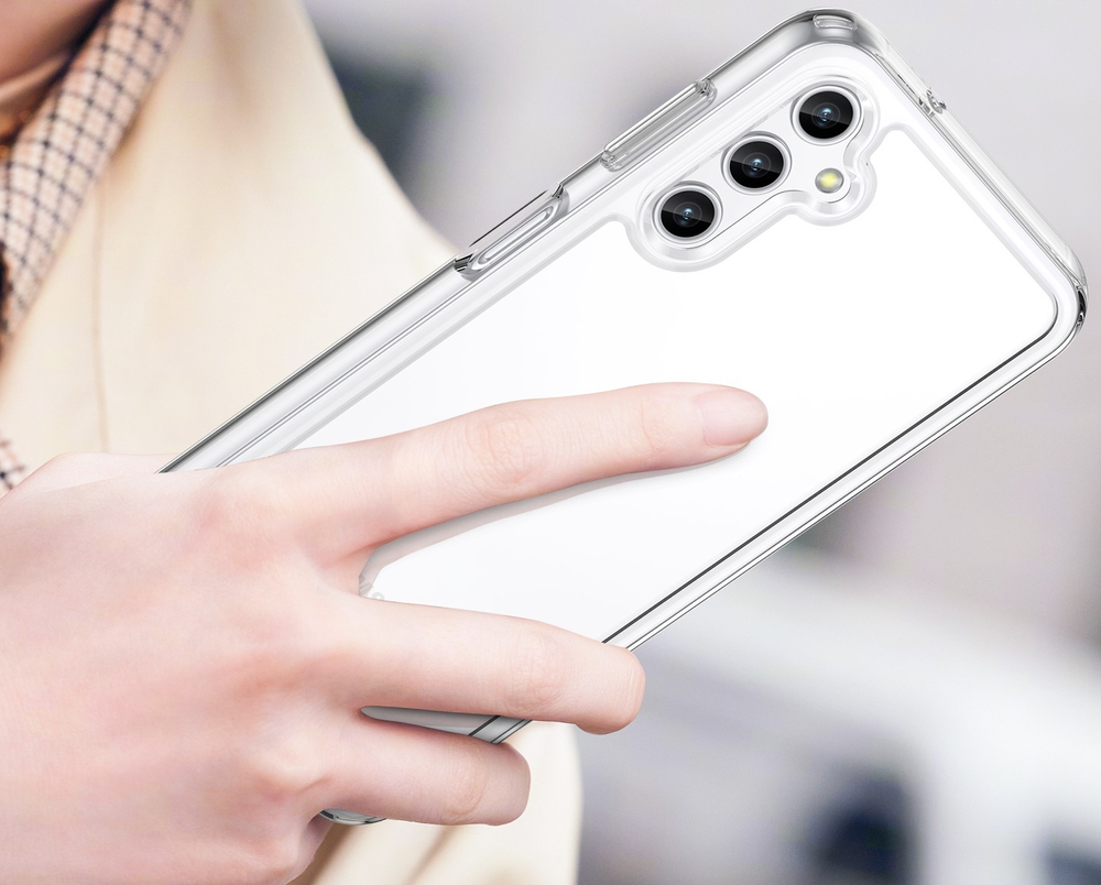 Двухкомпонентный прозрачный чехол для телефона Samsung Galaxy A14 5G, мягкий отклик кнопок