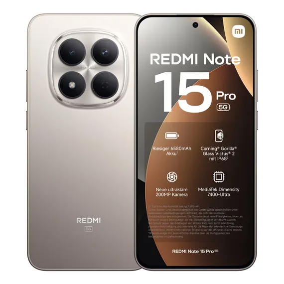 Смартфон Xiaomi Redmi Note 15 Pro 4G NFC 12 ГБ | 512 ГБ («Титановый» | Titanium) (версия Global)