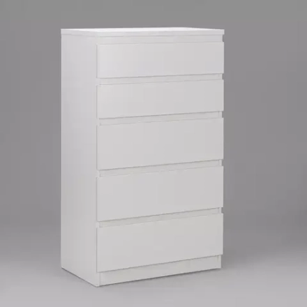 КАСТОР комод с 5 ящиками белый 65*40*111