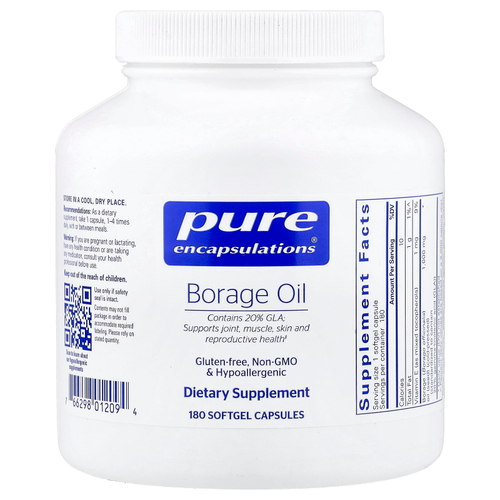 Pure Encapsulations, Borage Oil, 180 Softgel Capsules