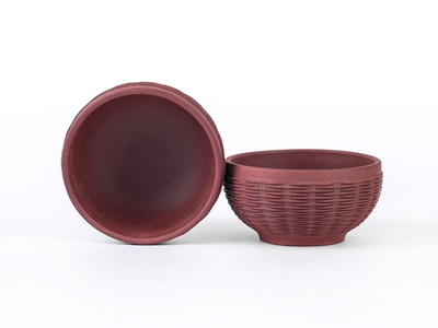 316024  Пиала ИСИН "Плетеная" 80мл, керамика коричневая, d=7см, р=3,5см