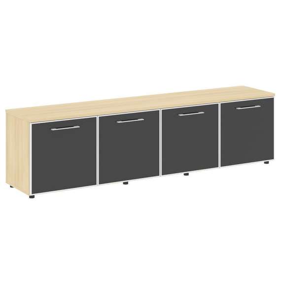 Yalta Тумба модульная LT.TS-4.6 black Акация Лорка/Стекло Black 2188*450*580
