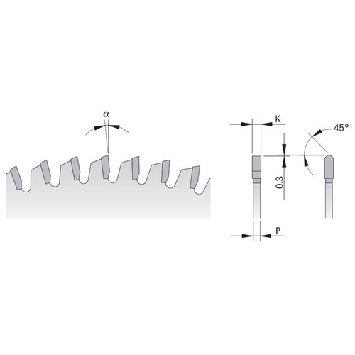 Диск пильный 190x30x2,8/2,2 -6° TCG Z=64 CMT 296.190.64M