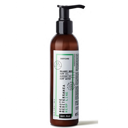 BEAUTE MEDITERRANEA  Питательная эмульсия для тела на основе масла семян конопли 200мл