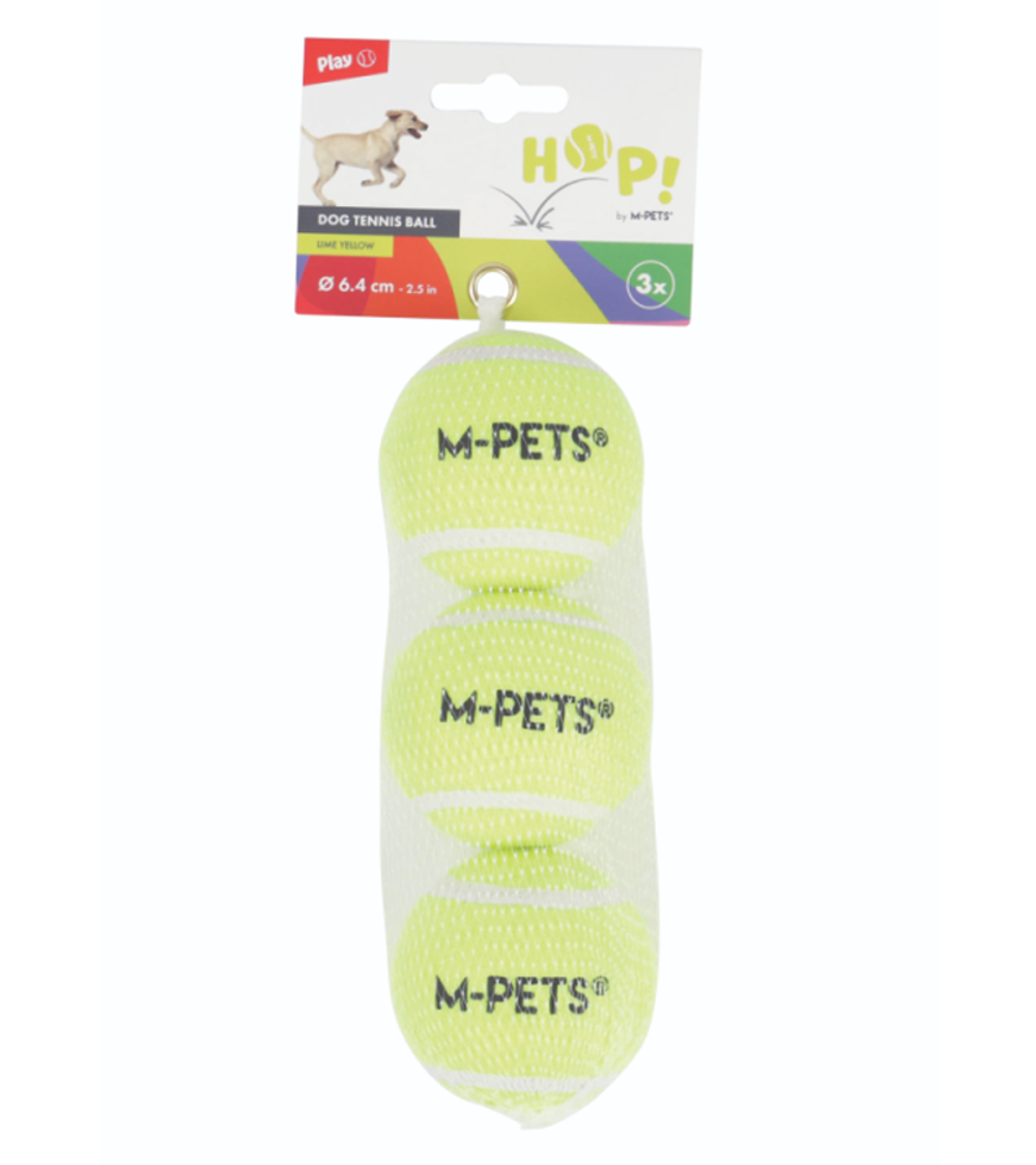 Игрушка для собак Hop Теннисный мяч желтый 6,4см упаковка из 3шт Mpets, Арт.10670999