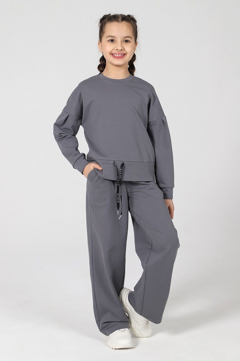 Костюм для девочки Ирма-1 Виотекс СЕРЫЙ