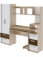 Стол компьютерный Белый 195х43х180 см