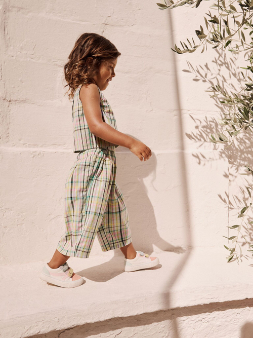 Топ и брюки в компекте для девочки Next E79-583, Молочный, Зеленый