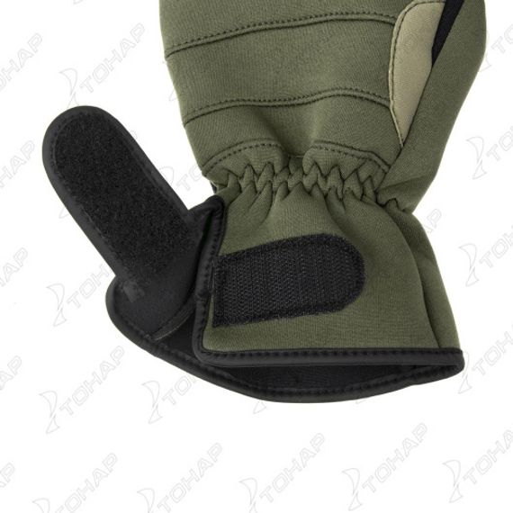 Перчатки Helios рыбацкие неопрен. на липучке Хаки р. M