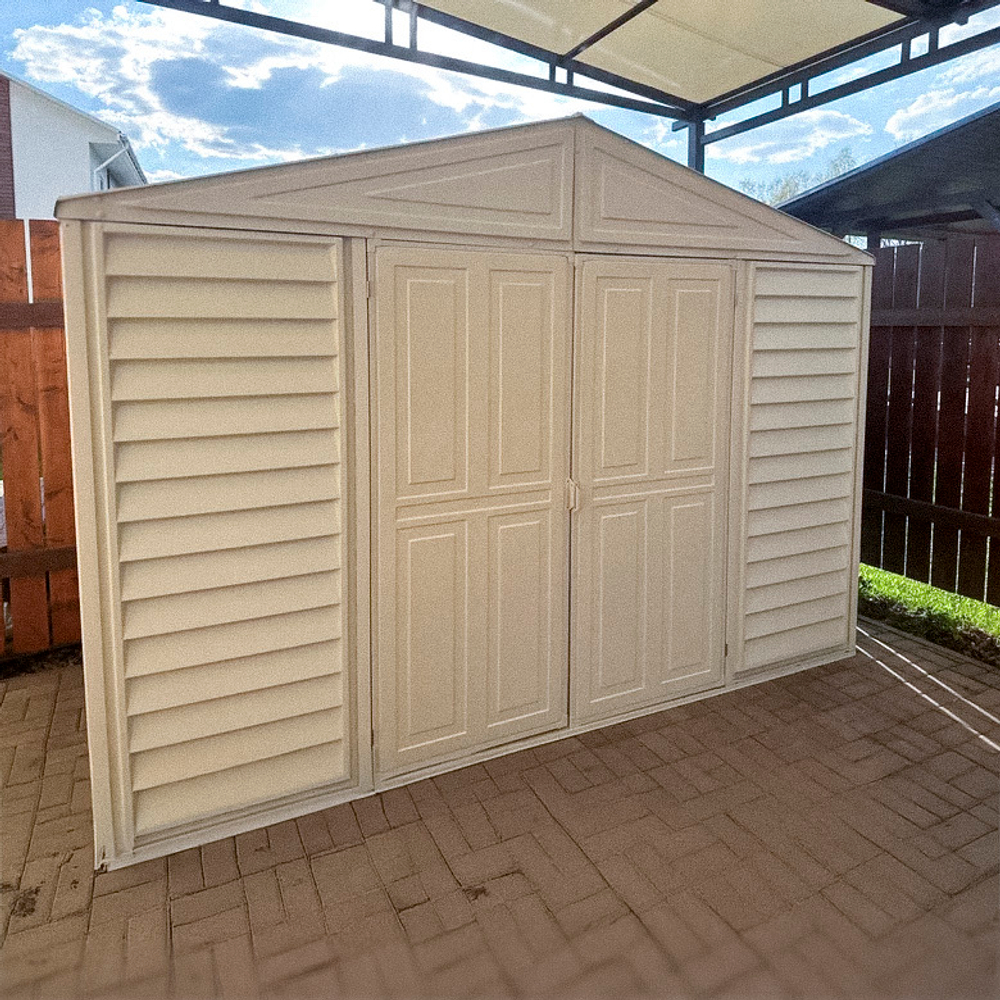 Сарай-хозблок пластиковый для дачи SidePro (84,6*318,7*233,2 см)