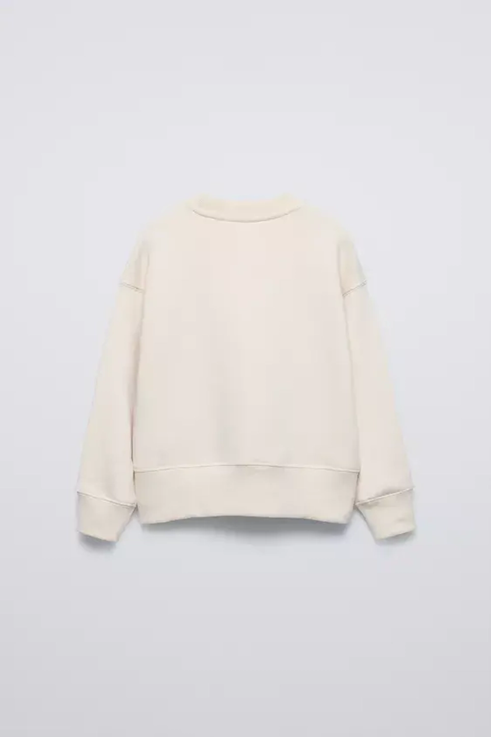 ZARA ОДНОТОННАЯ ТОЛСТОВКА, ЭКРЮ