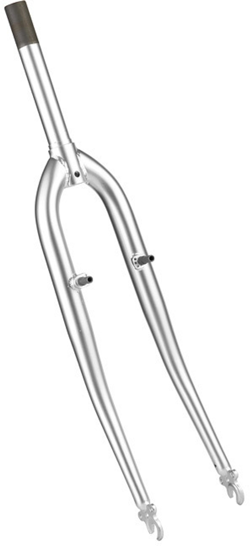 Вилка 28" 1"x165 мм жёсткая резьбовая V-brake серебристо-серая