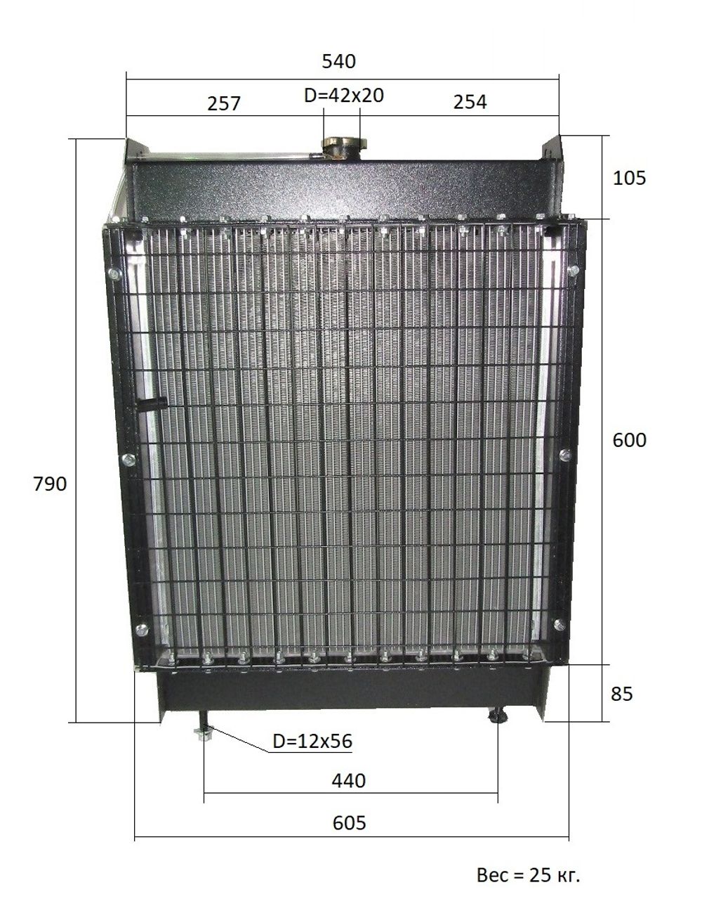 Радиатор охлаждения Ricardo N4105DS; TDK-N 38 4LT/Radiator assembly