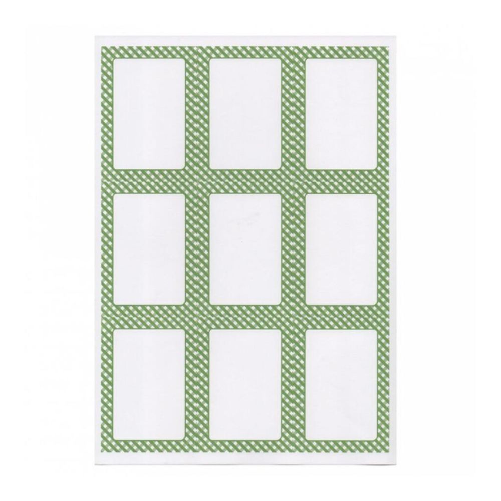 Этикетка бумажная самоклеящаяся белая, 6,3*9 см, 9 наклеек на листе А4, 100 л/уп, Garcia