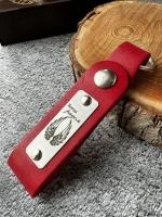 Брелок кожаный на ключи с гравировкой