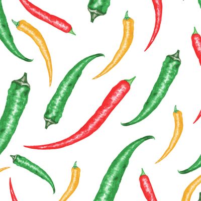 Разноцветные акварельные перцы