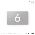 Табличка с номером 6 на дверь квартиры, для офиса, кабинета, аудитории, склада, серая 120х70 мм, Айдентика Технолоджи