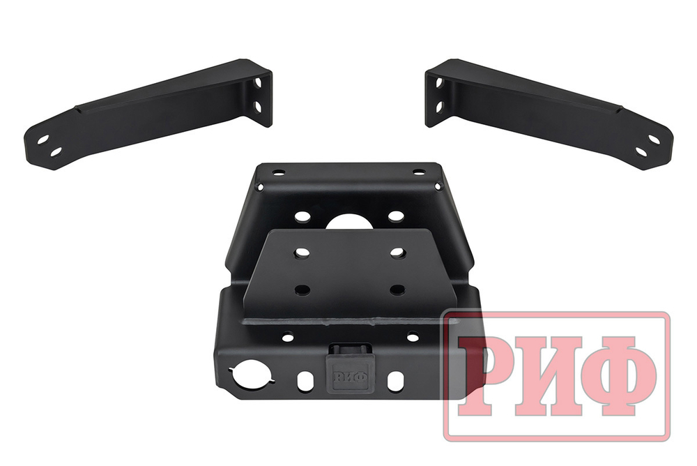 Бампер силовой задний TANK 300 с квадратом под фаркоп, калиткой и фонарями РИФ