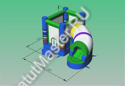 Детский надувной батут "Радужный"