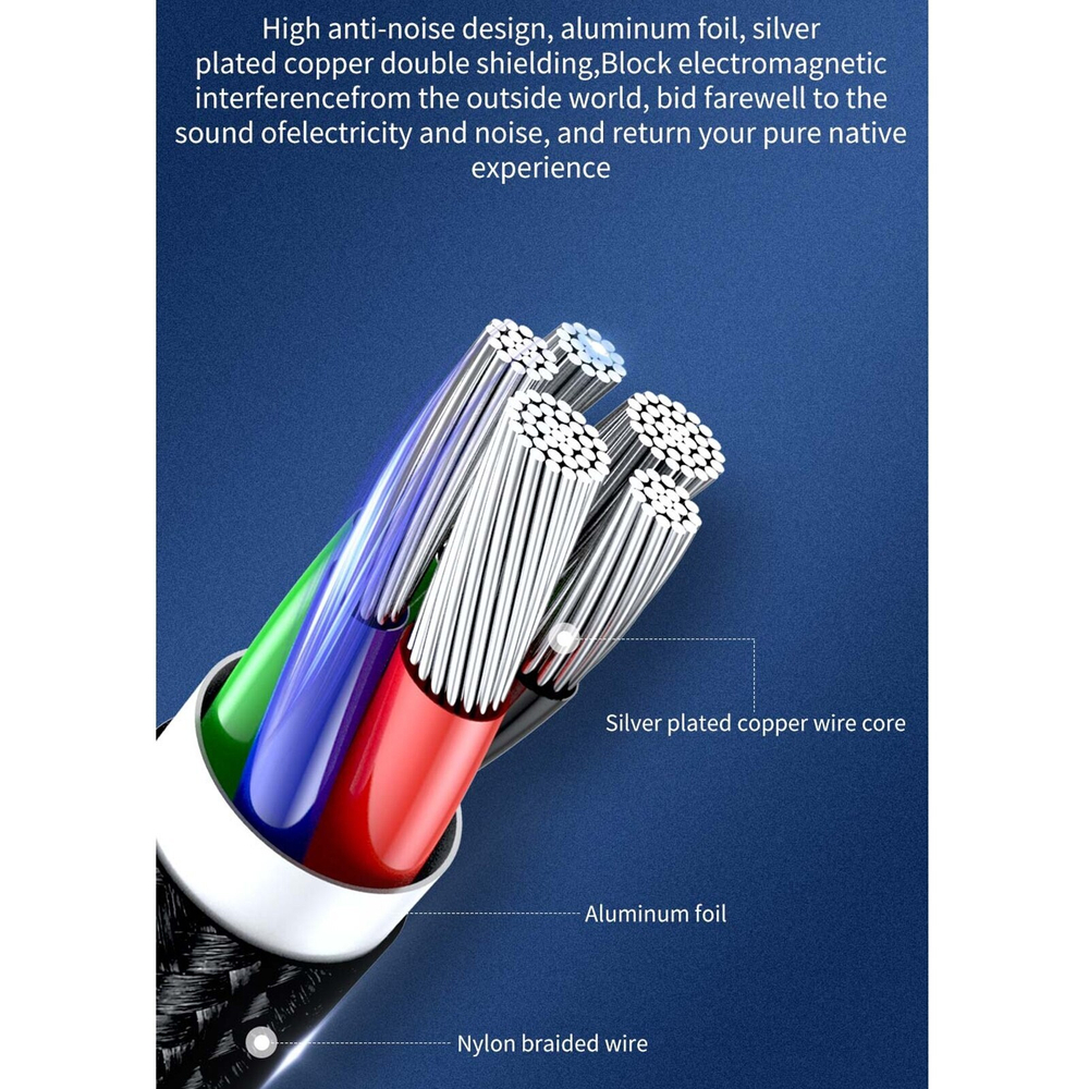 Кабель Lightning-audio 3,5мм Totu black