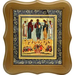 Празднество Всемилостивому Спасу и Пресвятой Богородице. Икона на холсте.