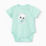 Боди детское, цвет мятный, рост 62см (Luneva)