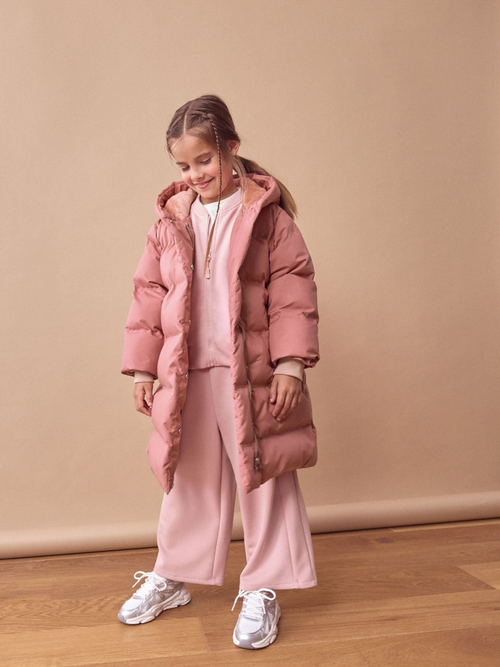 Куртка утепленная с капюшоном для девочки Next K79-846, Розовый