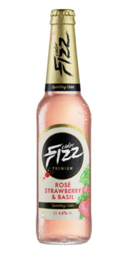 Сидр "FIZZ ROSÉ STRAWBERRY&BASIL" 0,5л. стекло Лидское пиво
