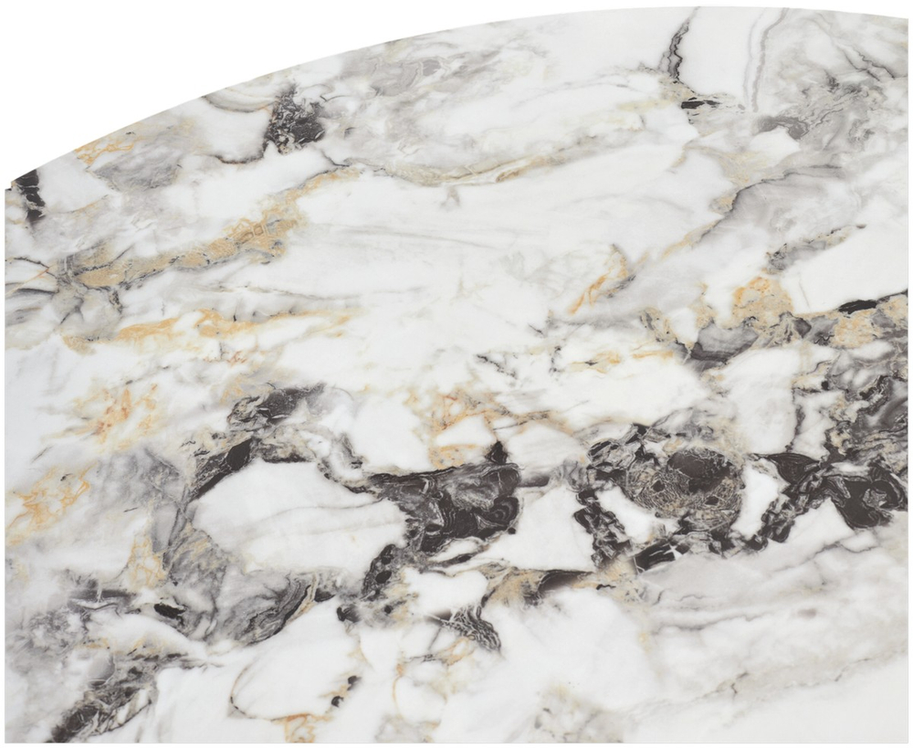 Стол М-City DISAUR Колизей D137 Арктика (Arctic Ocean), керамика, Черный