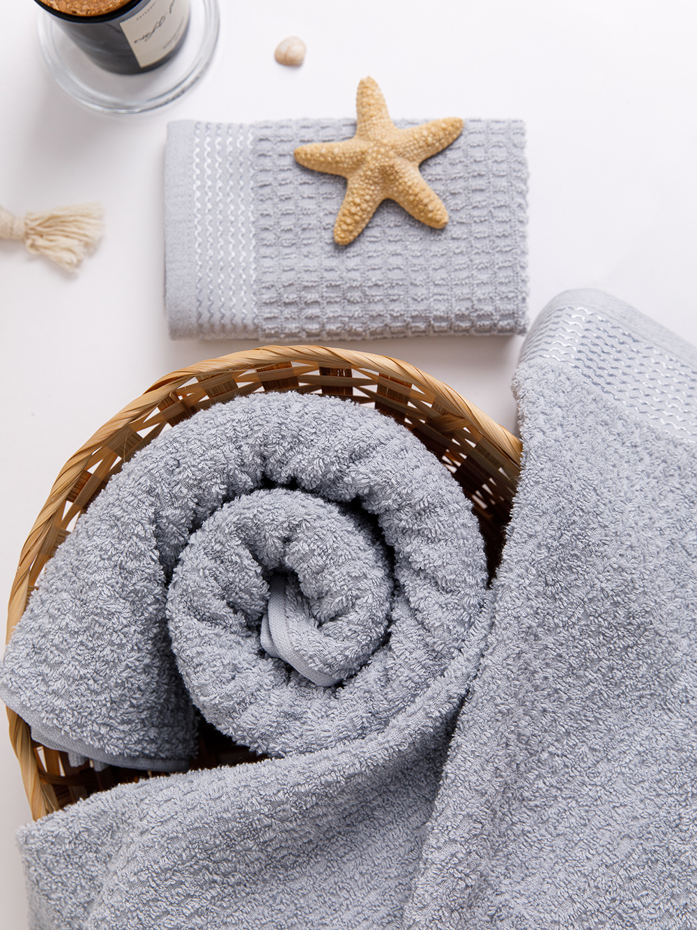 Полотенце махровое, г/к, жак., "Модерн" 70х130, арт. AMOD70-130, цвет: 53104-Серый,