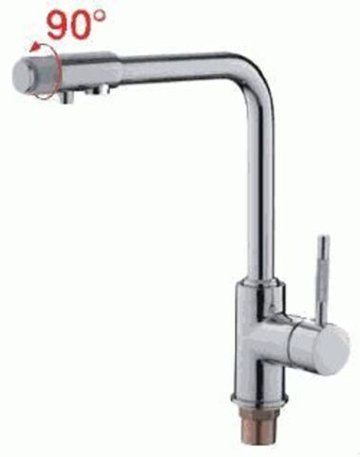 смеситель кухня LEDEME картридж д.35мм.,с выходом для питьевой воды, с гайкой L4155-3