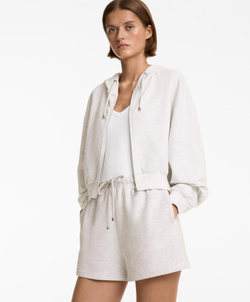 Oysho Шорты широкие с хлопком и модалом, бледно-серый меланж