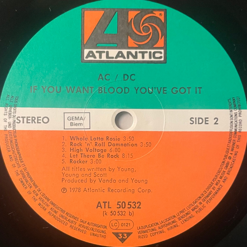 AC/DC ‎– If You Want Blood (Германия)