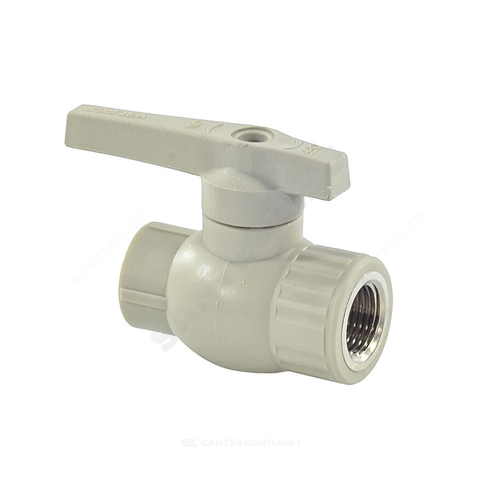 Кран шаровой PP-R серый Дн 20х1/2" ВР VALFEX 10142012Г