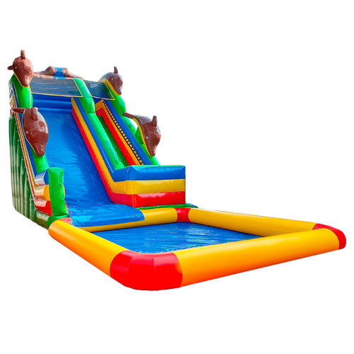 Водная горка с бассейном «Морская волна», 15×5×8 м