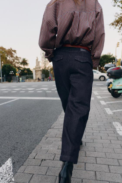 ZARA ДЖИНСЫ Z1975 BOMBACHO С ВЫСОКОЙ ПОСАДКОЙ, ИНДИГО