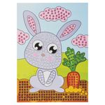 Набор для творчества "Сверкающая мозаика из мягкого пластика", "Зайчонок", 21х29 см, ЮНЛАНДИЯ, 662364