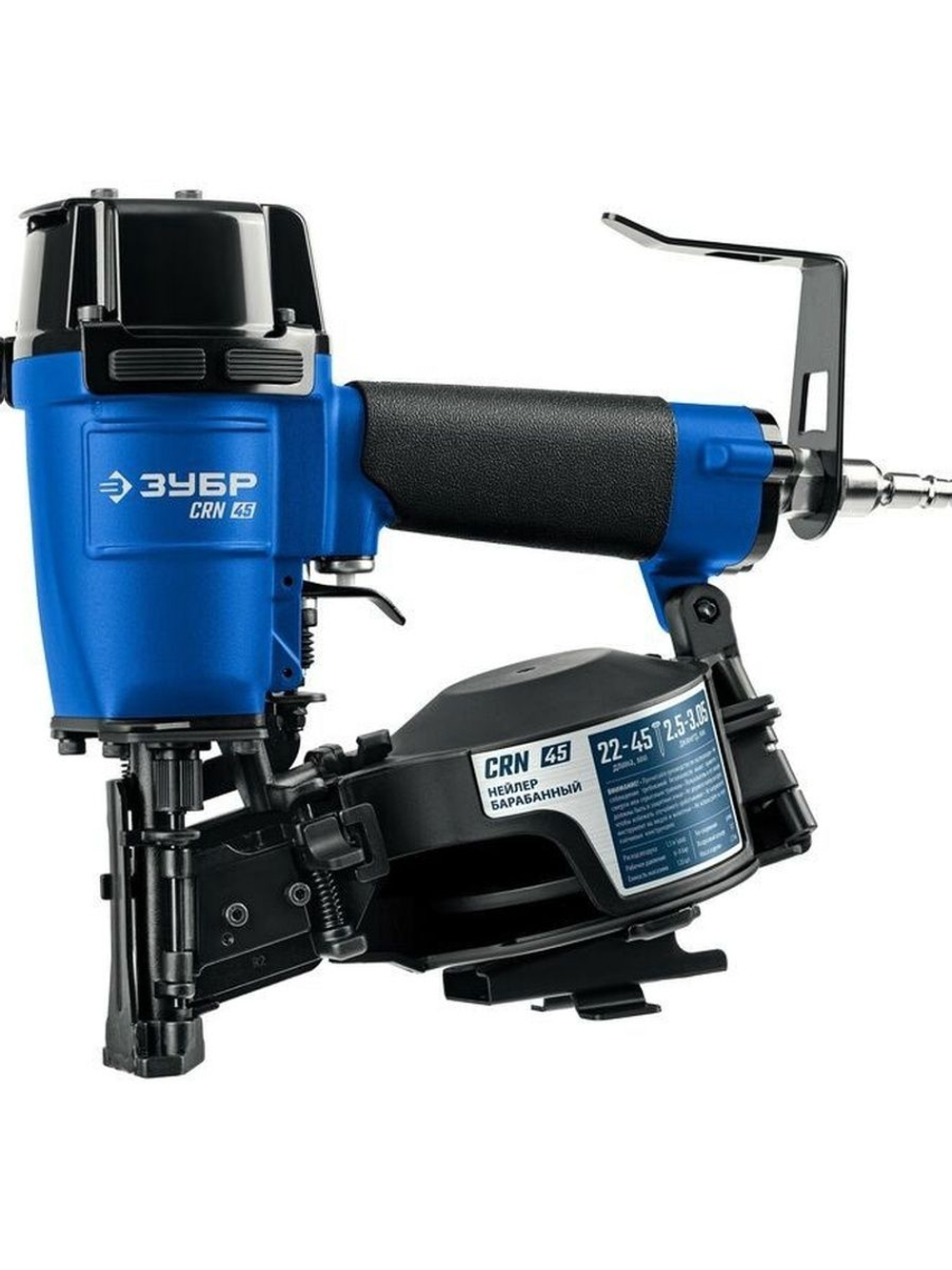 Пневматический кровельный нейлер для барабанных гвоздей ЗУБР CRN (22-45 мм), Профессионал (31920)
