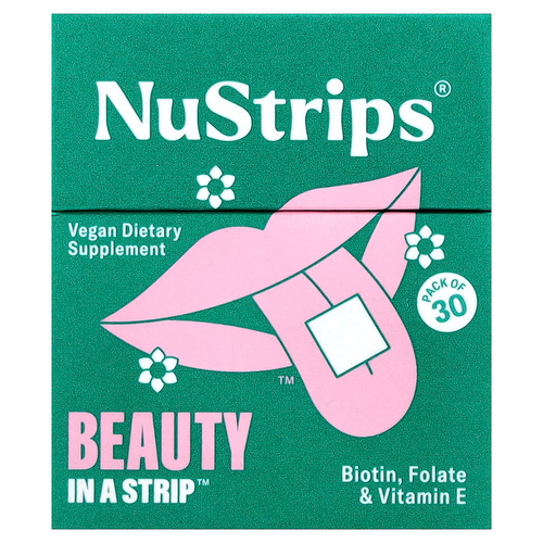 NuStrips, Beauty In A Strip™, сладкая клубника, 30 полосок