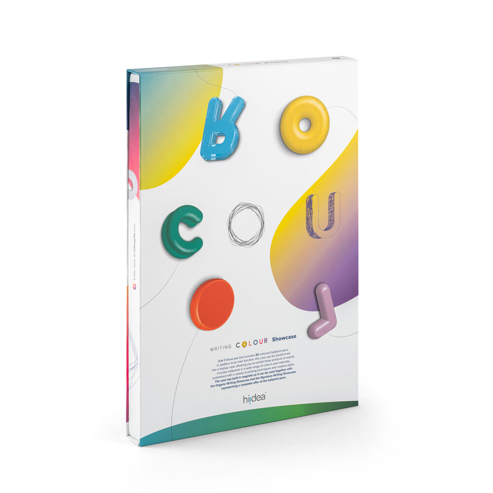 COLOUR WRITING SHOWCASE. Набор образцов с 20 цветными ручками