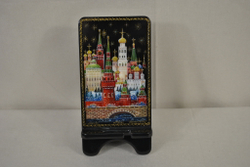 Сувенирная подставка для телефона с росписью Палех "Москва"