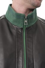 KHIMEONE Мужская кожаная демисезонная куртка (натуральная кожа, овчина)